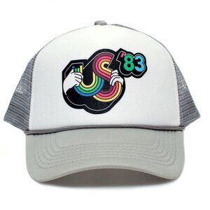 US 83 Festival Heavy Metal Sunday Hat Trucker Cap Unisex Snapback White/Gray